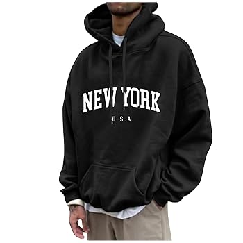 Mens Hoodie,Fashion Graphic Sweatshirt for Men Long Sleeve